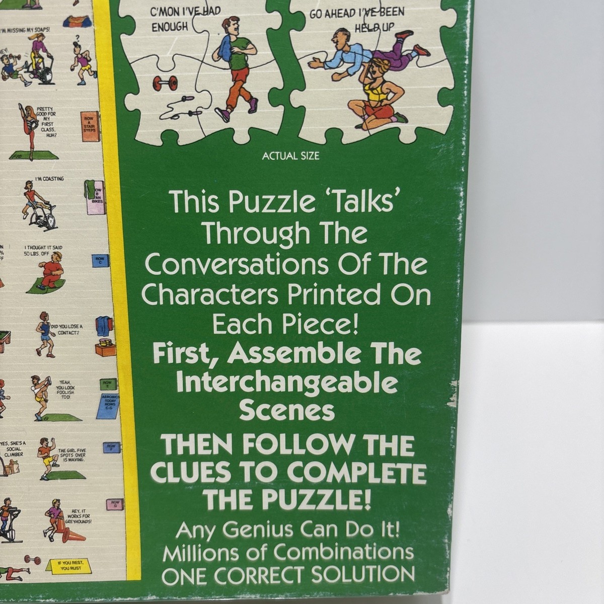 The Fitness Center Talking 2 Sided Jigsaw Puzzle 560 PC 1992 Don