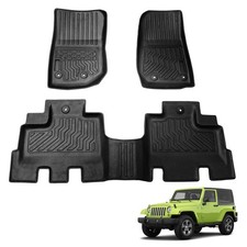 Car Floor Mats For 14-18 Jeep Wrangler Unlimited 4-door Cargo Liner Carpet Car Floor Mats For 14-18 Jeep Wrangler Unlimited 4-door Cargo Liner Carpet