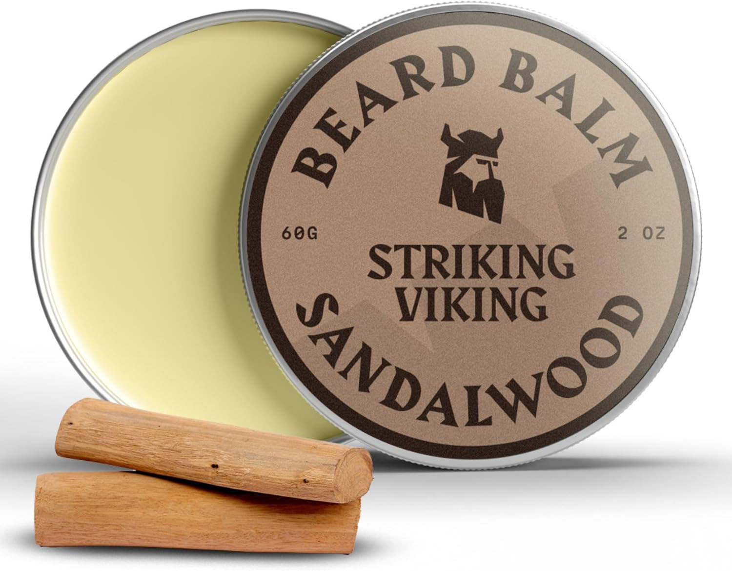 Balsamo Barba Naturale Legno di Sandalo - 2 Oz Idratante e Modellante
