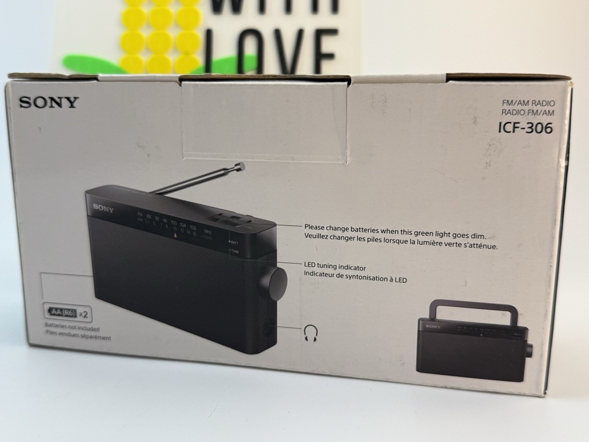 Sony ICF-306 AM/FM Radio With Embed Speaker Antenna for sale