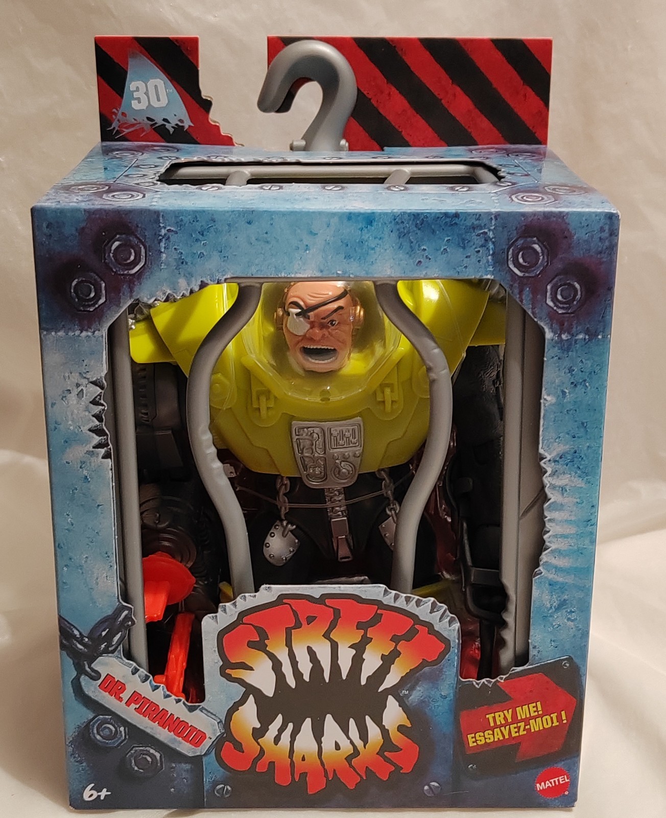Mattel Street Sharks Dr. Piranoid Action Figure Toy, 90s TV  30th Anniversary