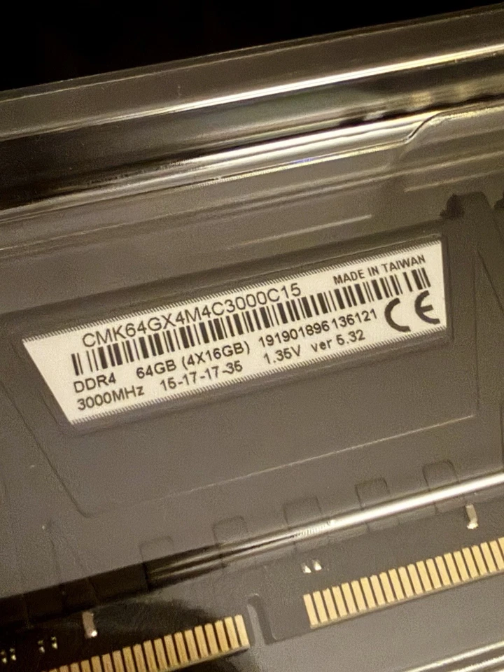 Corsair Vengeance LPX 64GB DDR4-3000MHZ Memory Module 4x16gb Cl 15 - Image 2 of 2