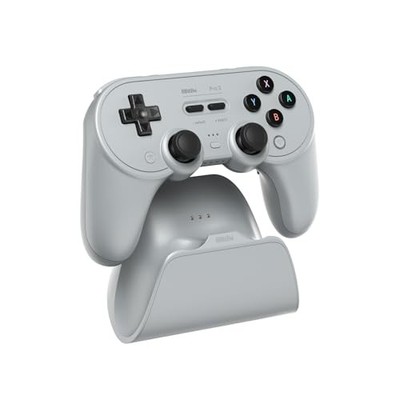 8BITDO PRO 3 BLUETOOTH CONTROLLER SWITCH/SWITCH 2 TMR JOYSTICKS 80GQ GRAY