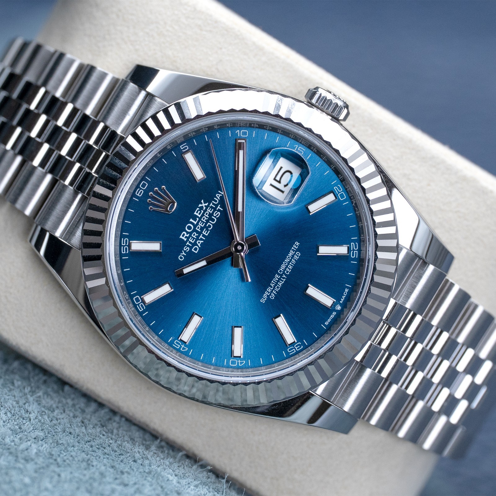 Rolex Datejust 126334 Blue Dial Fluted Jubilee 41mm 2025 NEW Box & Papers