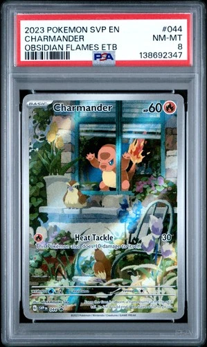2023 POKEMON SVP EN-SV BLACK STAR PROMO #044 CHARMANDER PSA 8