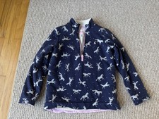 Joules 9/10 Sherpa Unicorn 1/4 Zip Pullover Girls