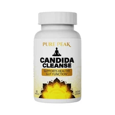 Pure Peak Candida Cleanse - Boost Gut & Colon Health - 60 Capsules