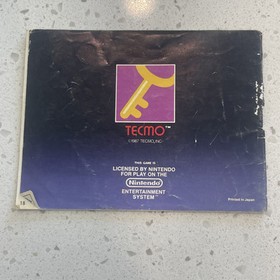 Solomon's Key Nintendo NES Manual Instructions Booklet 