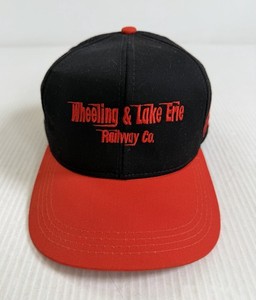 Vtg Wheeling & Lake Erie Railway Company Hat Snapback Adjustable Cap USA
