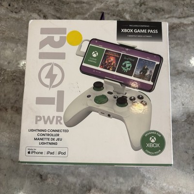 RiotPWR Mobile Console Gaming Controller for iOS Xbox Edition White iPhone iPad
