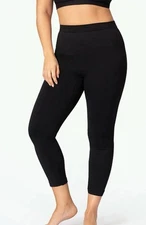 Empetua By Shapermint Daily Flaunt Mid Waist Shaping Capri Large Black New