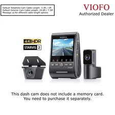 Viofo A329TW 4K 3 Channel 4K Front+2K Telephoto Camera+2K Waterproof Rear Camera