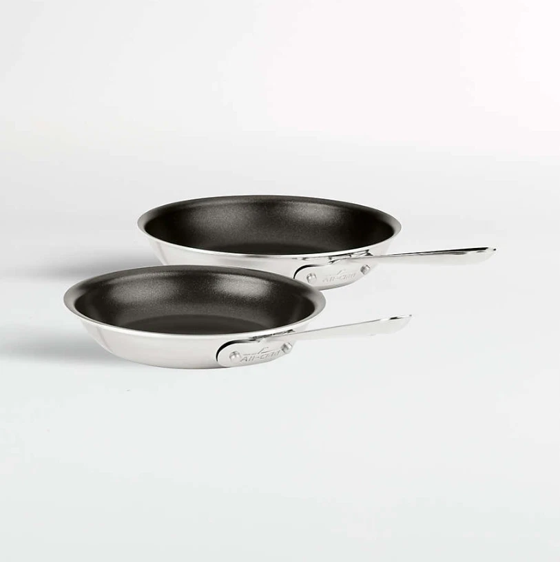 All-Clad D3 Pro Stainless Non-Stick 8" and 10" Fry Pans Set
