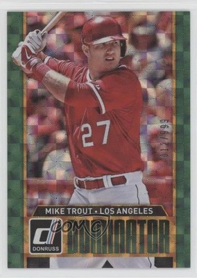2015 Panini Donruss Elite Dominator 12/999 Mike Trout #18 4f5