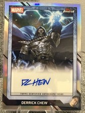 2026 Topps Finest Marvel Fantastic Four Comic Book Auto Derrick Chew DOOMED 2099