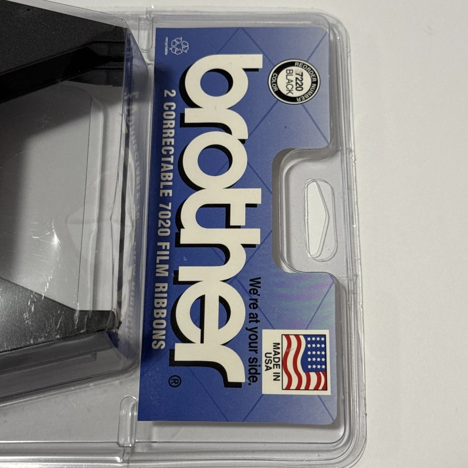Brother 2 Correctable 7020 Film Ribbons 7220 Black New Package W5/16" x L675' - Image 3 of 4