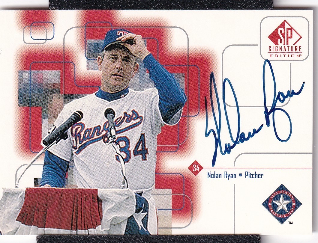 1999 SP Signature Edition Nolan Ryan NR Auto Rangers