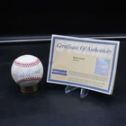 Hank Aaron Signed Rawlings OML Baseball Braves Autograph Steiner COA D14281