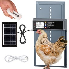 Automatic Chicken Coop Door Solar Powered, LCD Display Automatic Chicken Door...