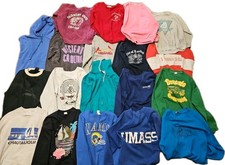 Wholesale Vtg Lot 19 Sweatshirt Bundle Adult Made in USA 80s 90s Graphic  Blank