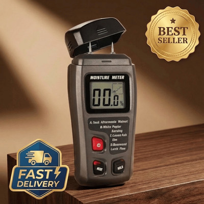 Digital LCD Wood Moisture Meter Detector Tester Wood Firewood Paper Cardboard US