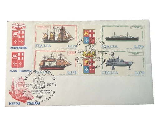 Italy 1977 FDC Navy & Merchant Marine Ships – Venezia First Day Cover