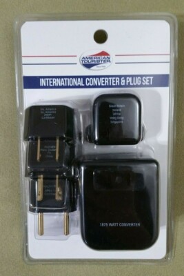 Adaptateur Et Convertisseur De Voyage American Tourister International - Lot Tout Noir