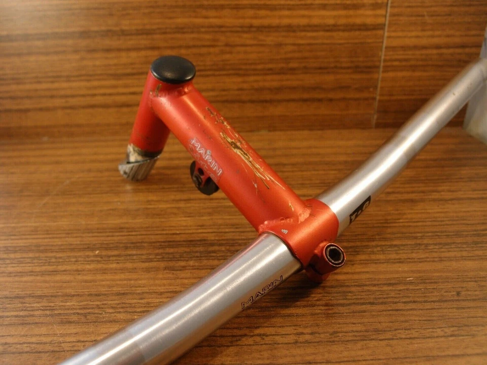 MTB Marin Lite 1992 aluminio T6 manillar plano + vástago de pluma de Sameness 25,4 mm Foto 2 de 4