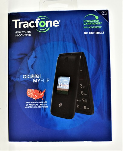 Alcatel MyFlip 4GB Tracfone Cellphone - Black - Picture 1 of 2