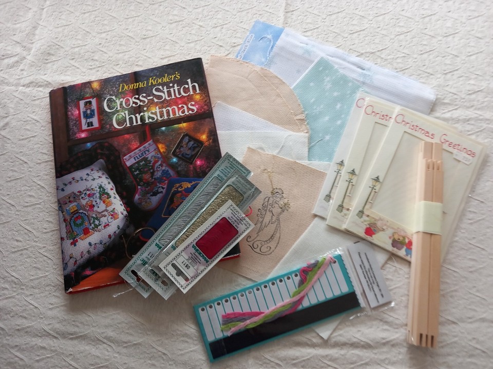 Cross Stitch job lot Christmas themed bundle eBay