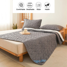  Waterproof Quilted Mattress Cover Protector Pad With Elastic Band 140/160 Bed 