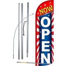 Now Open Patriotic Swooper Flag Kit