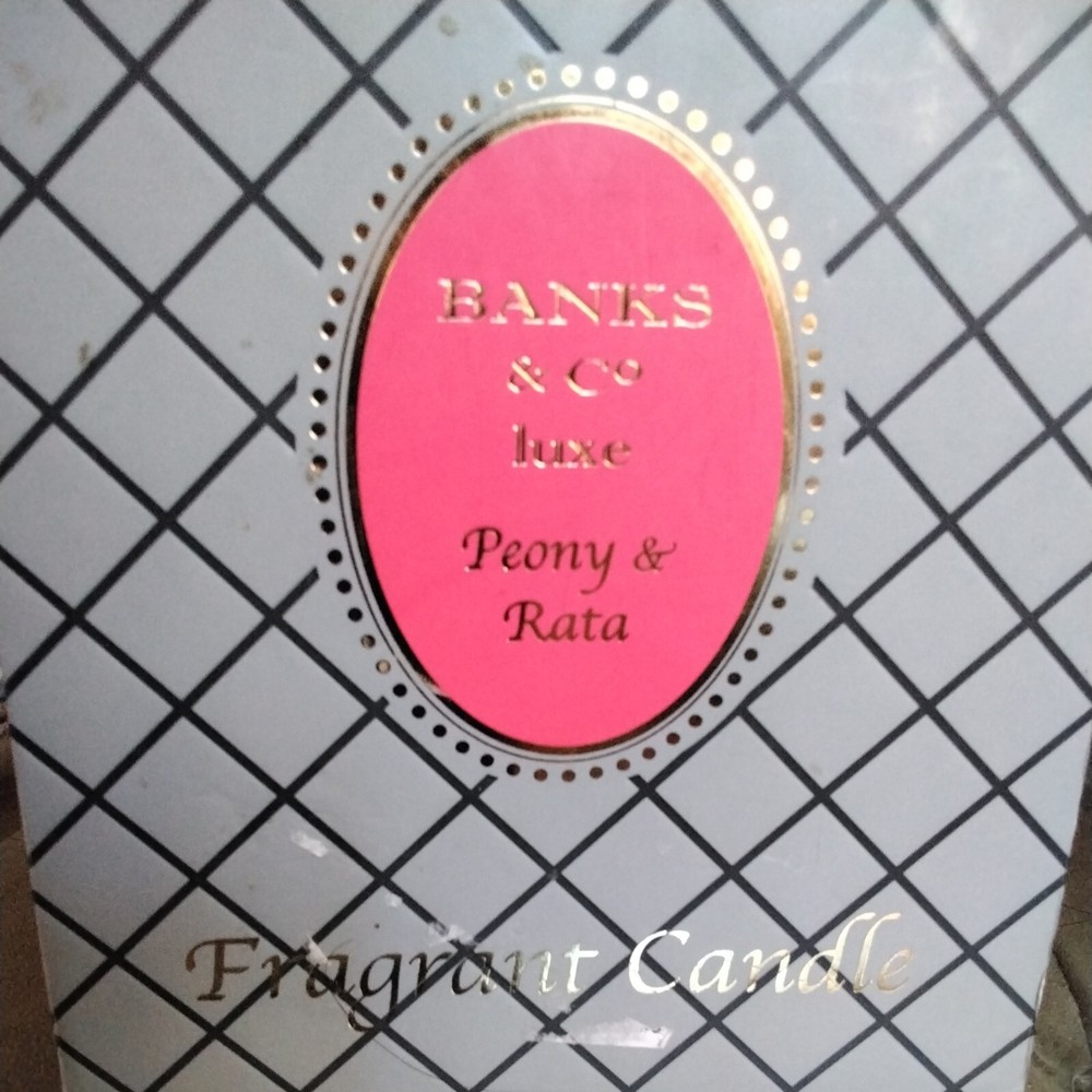 BANKS & Co luxe Fragrant Candle  Peony& Rata .5oz Made in New Zealand VTG  New