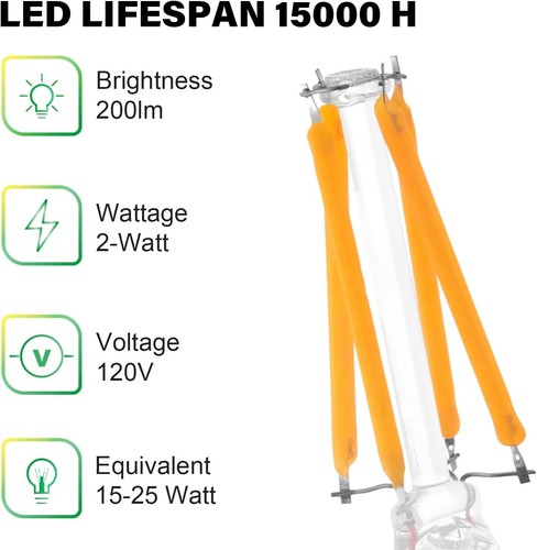 25 Watt Light Bulbs Soft White 2700K, 6 Count (Pack of 1), 2700k - Picture 6 of 6