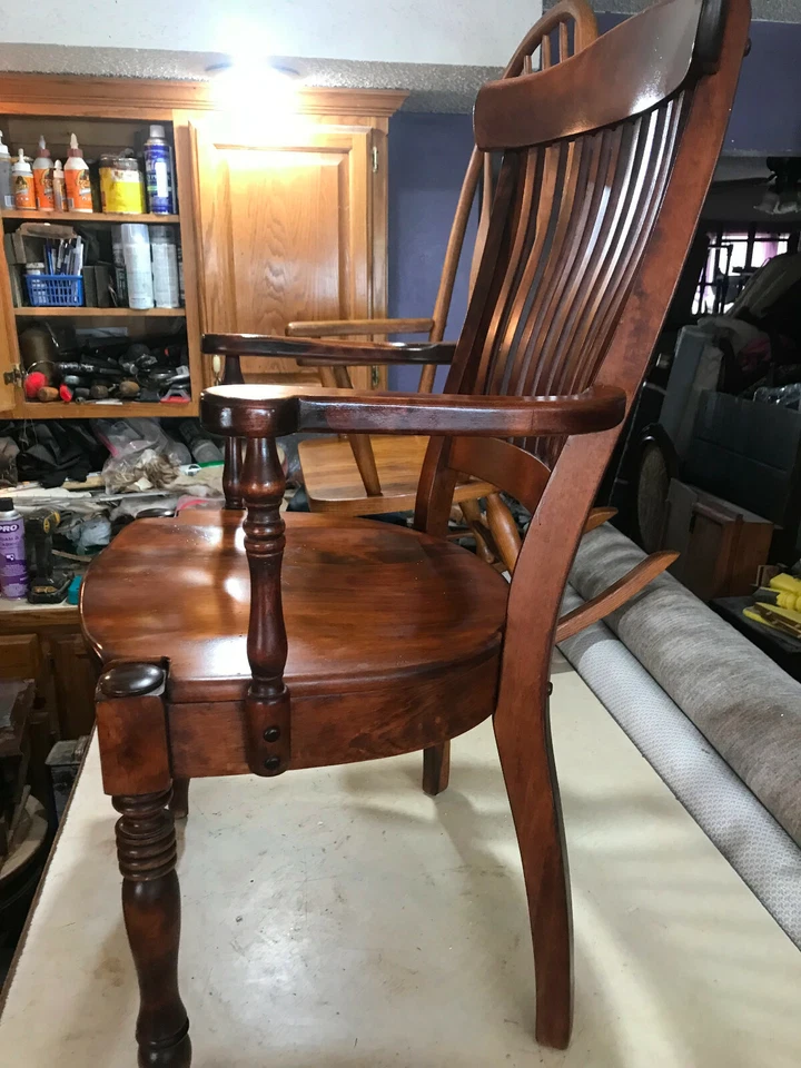 Silla/sillón de escritorio de caoba Nichols & Stone (RP) Foto 4 de 4