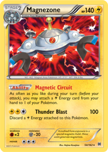 出頭です。 1x Magnezone 54/162 RARE XY BREAKthrough Pokemon TCG Card NM | eBay