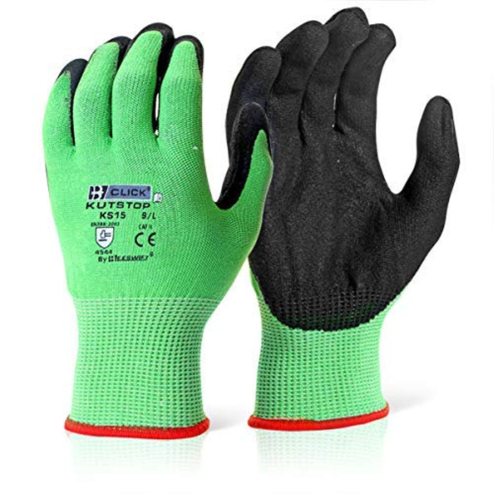 KUTSTOP MICRO FOAM NITRILE GREEN CUT 5 08/MEDIUM