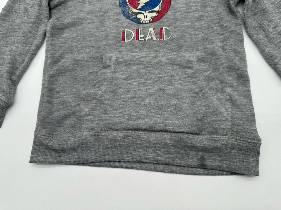 Sudadera comida chatarra niños pequeños talla 4 gris Grateful Dead hippy sudadera con capucha 1987 Foto 3 de 4