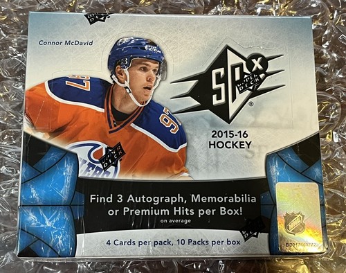 2015/16 UD SPX Hockey Factory Sealed HOBBY Box-3 AUTOS/Memorabilia, McDavid Rc??