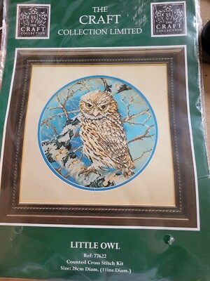 Stickbild Eule Kreuzstich ''Little Owl'' von the Craft Collection Limited