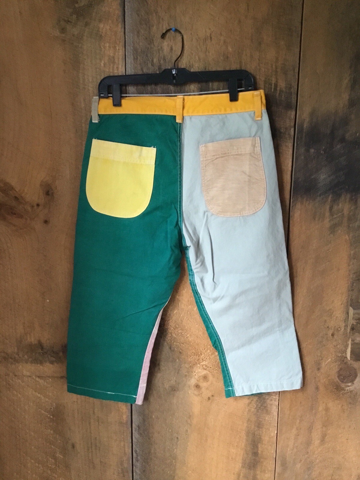 Patchwork Multicolor Cropped Pants Size 30 - image 2