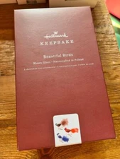 Hallmark Keepsake Ornament 2018 Beautiful Birds Set of 3 Glass Beauty of Clip On