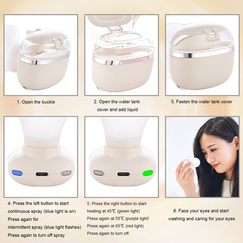 Heated Nano Eye Mist Sprayer Portable Eye Mister Eye Steamer for Relief Dry Eyes - Picture 5 of 23