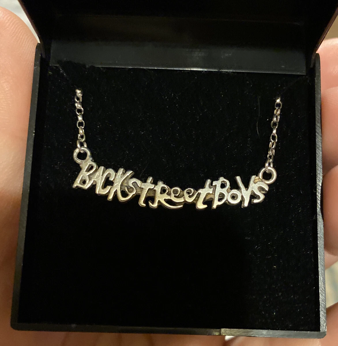 Backstreet Boys VINTAGE 1998 SOLID STERLING SILVER NECKLACE NEW