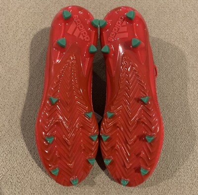 AdidasXAdizero Football Cleat Tabasco Green & Sriracha Red Sz 14
