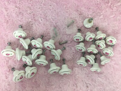 open lace back dress DLD Knobs, 8Pcs Elegant Pink Rose Pulls Flower Ceramic Cabinet Knobs C   Pink and Caboodle