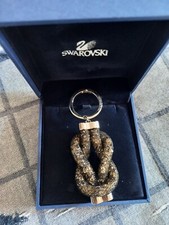 Swarovski Portachiavi Tubolare Strass Intreccio Incrocio