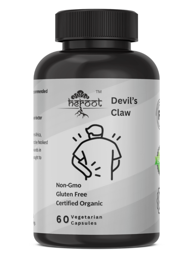 Heroot Devils Claw 500mg 60 Capsules Supports inflammation Back Joint Pain