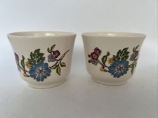 Vintage Spode Set Of 2 Small Bowls Serving Dishes Floral Flowers Holds 5 Oz #16
