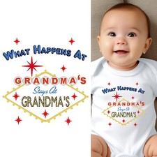 Baby Bodysuit - What Happens at Grandma's Stays at Grandma's Infant Baby Clothes